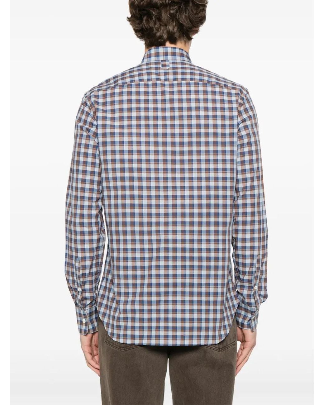 Camisa De Algodón Canali de hombre de color White