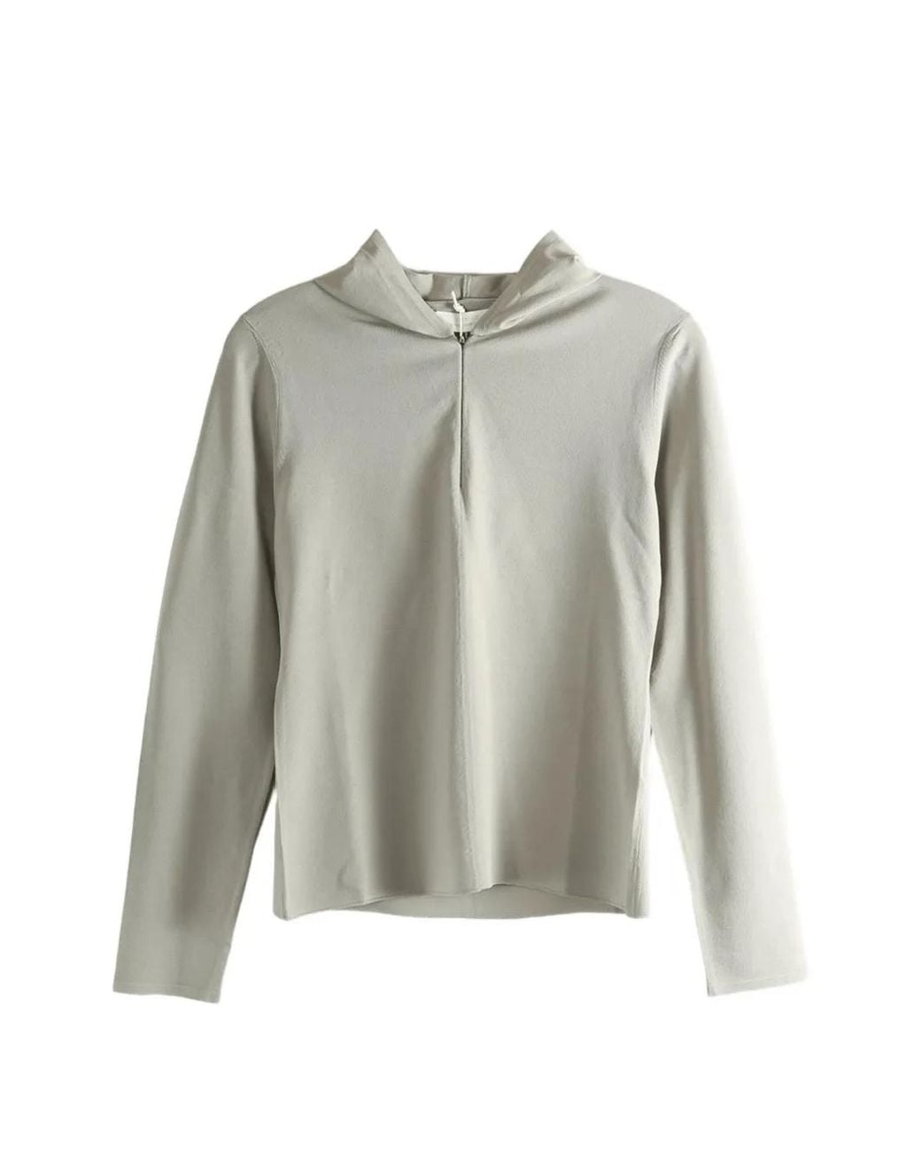 Amomento Gray Quarter-Zip Sweater