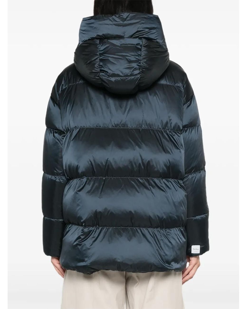 Max Mara Blue The Cube Hooded Puffer Jacket