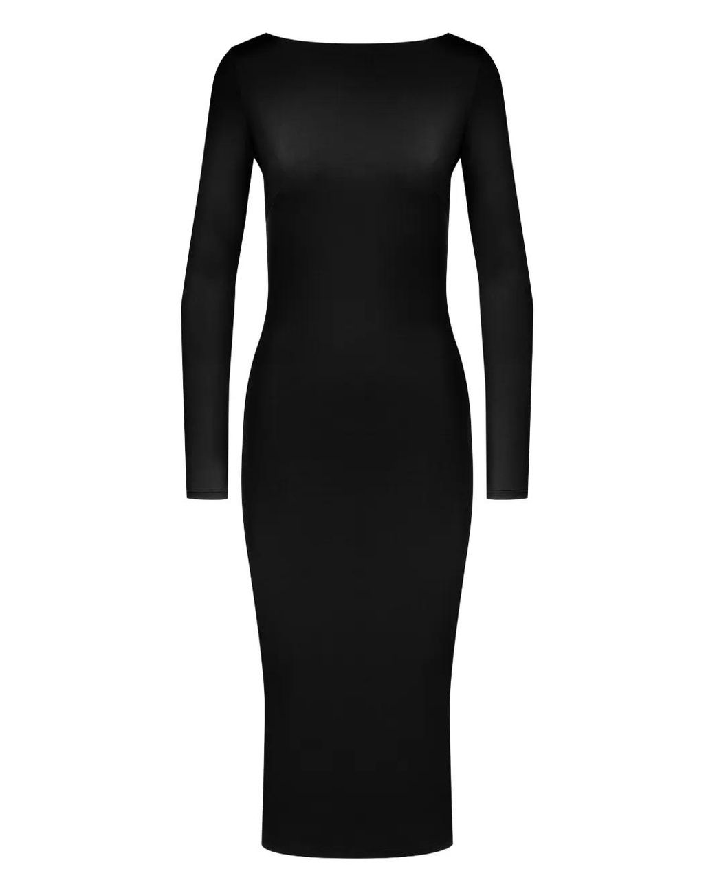 Maison Close Black 019 Open-Back Midi Dress
