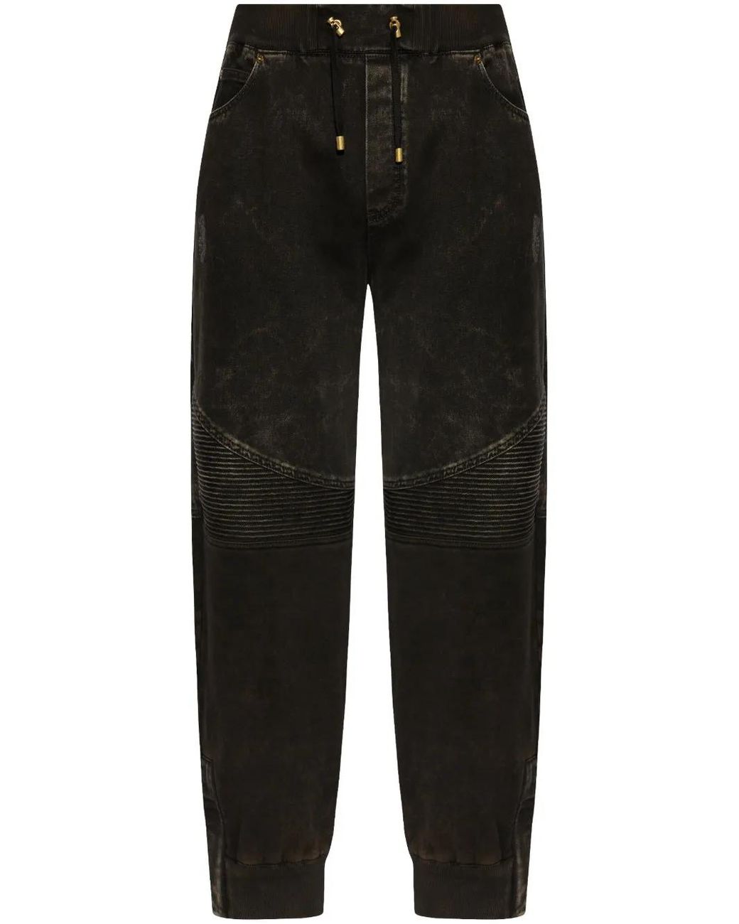 Balmain Black Wide Trousers for men