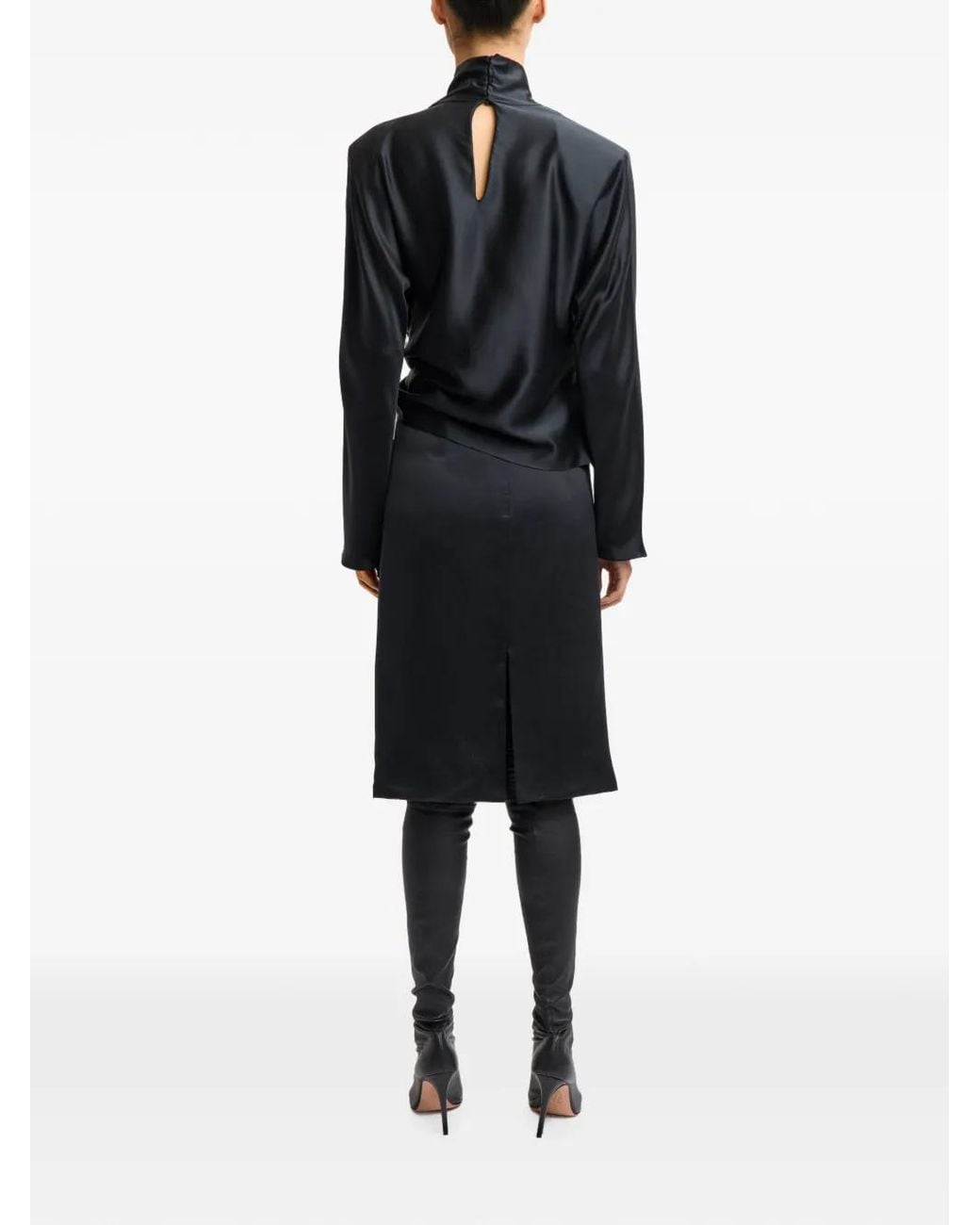 16Arlington Black Fortuna Embroidered Midi Skirt