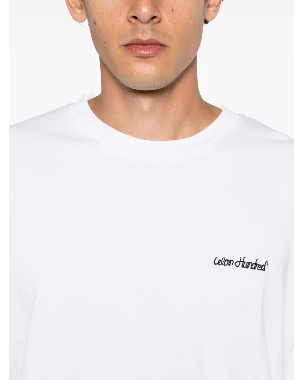 Won Hundred White Logo-Embroidered Long-Sleeve T-Shirt for men