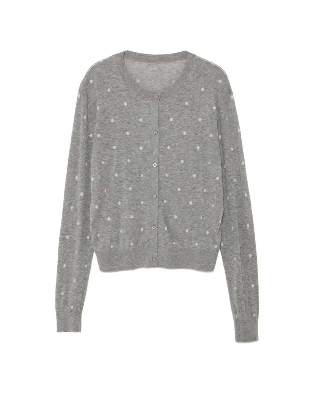 JNBY Gray Polka-Dot Cardigan