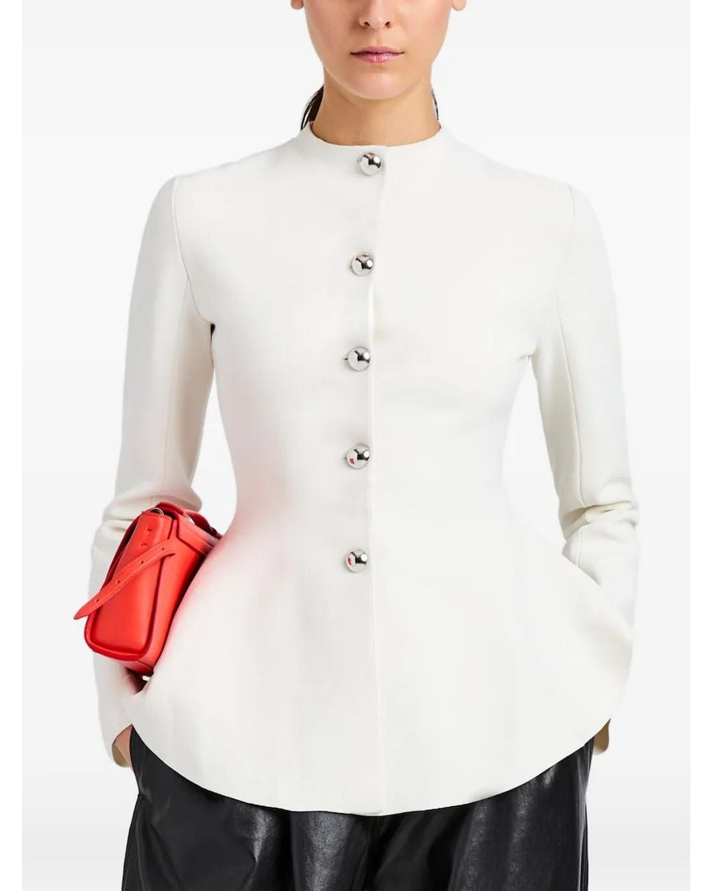 Proenza Schouler White Off Viscose Polyamide Jacket