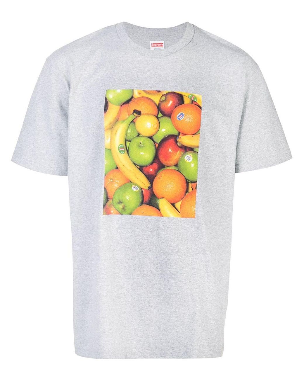 Supreme Cotton Fruit Print T-shirt in Grey (Gray) for Men - Lyst