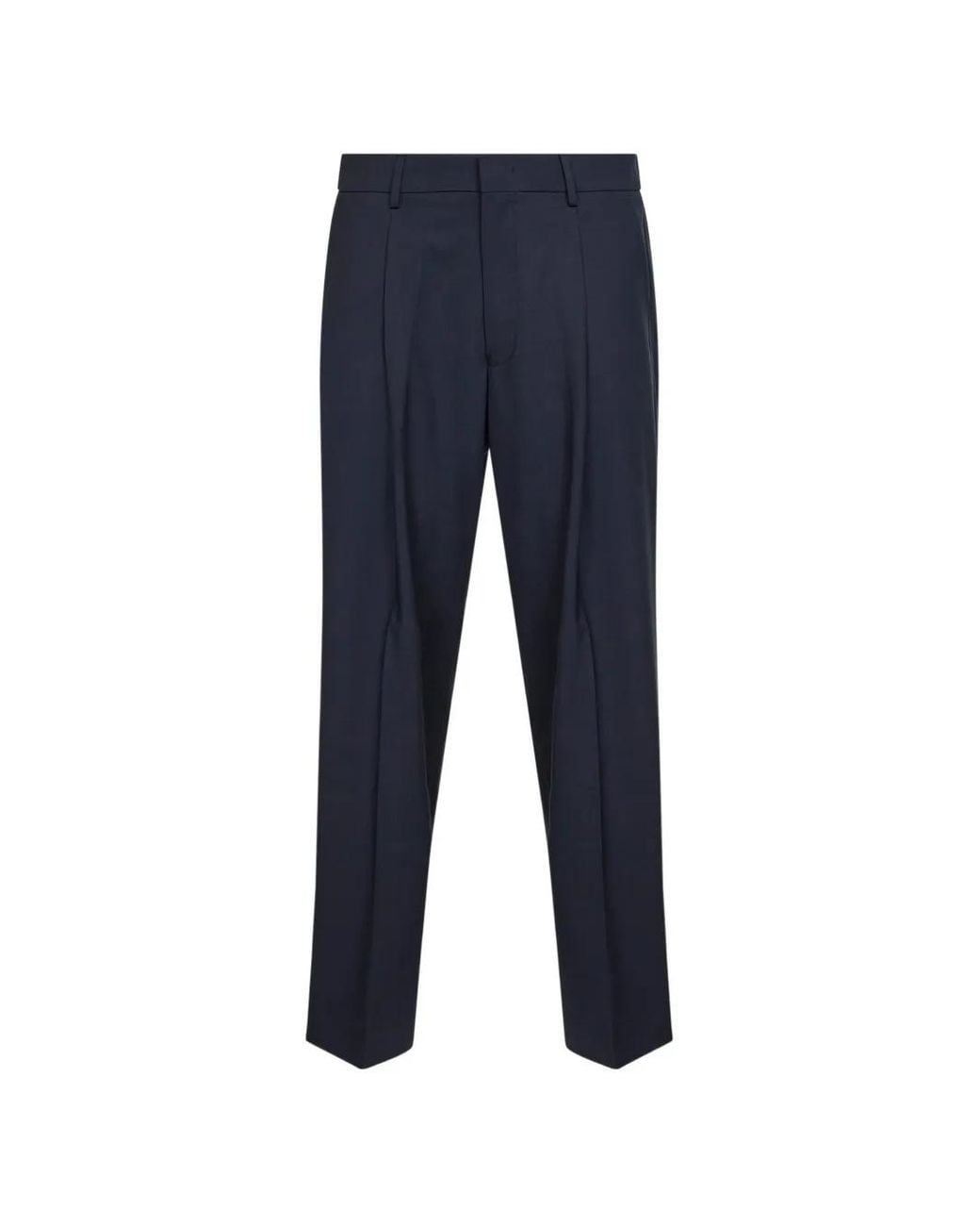 NN07 Blue Pantalon Kay À Design Plissé for men