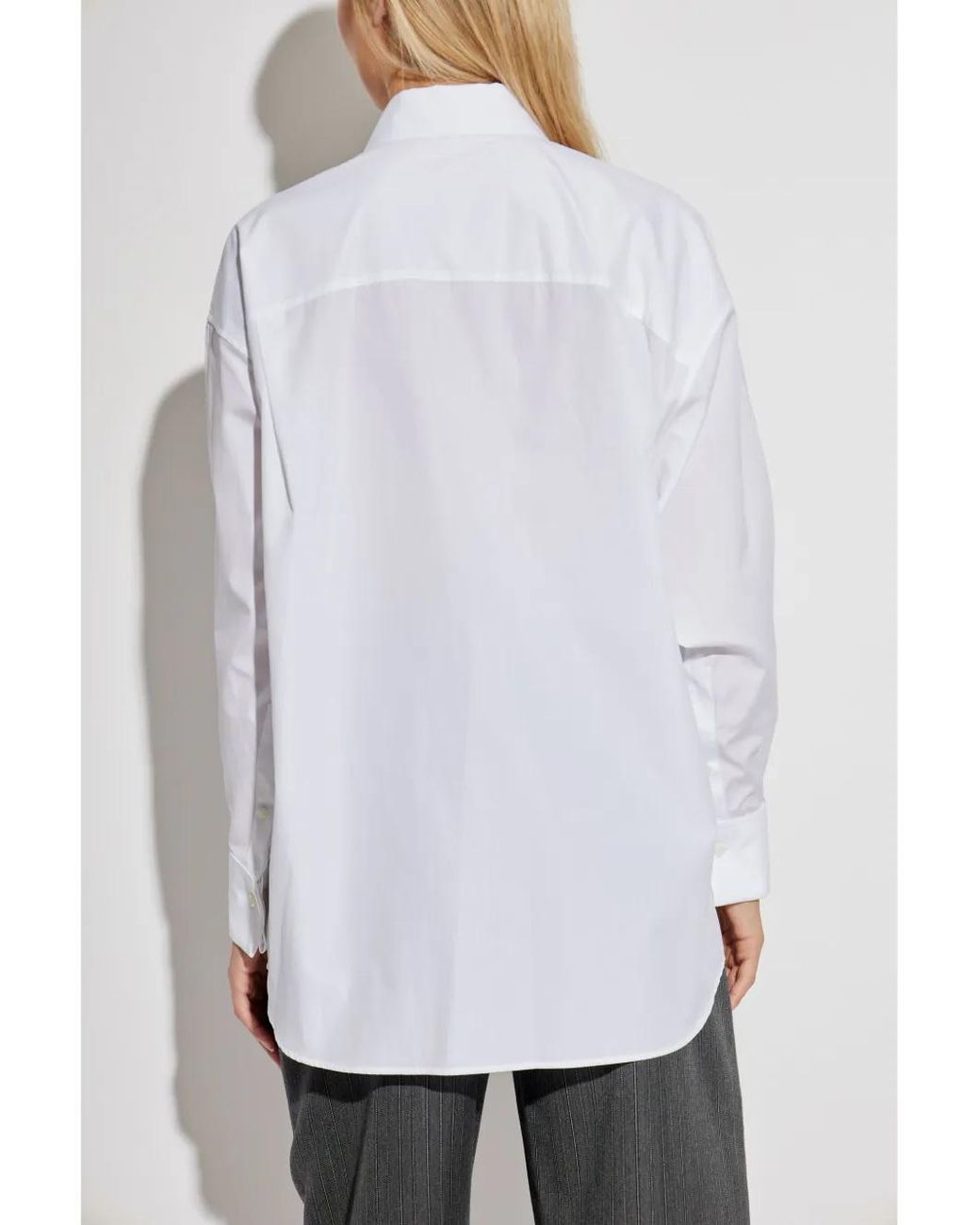 Loewe White Draped Cotton Shirt