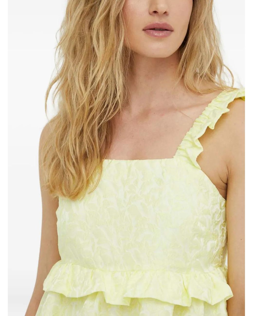 Résumé Metallic Ruffled Jacquard Dress