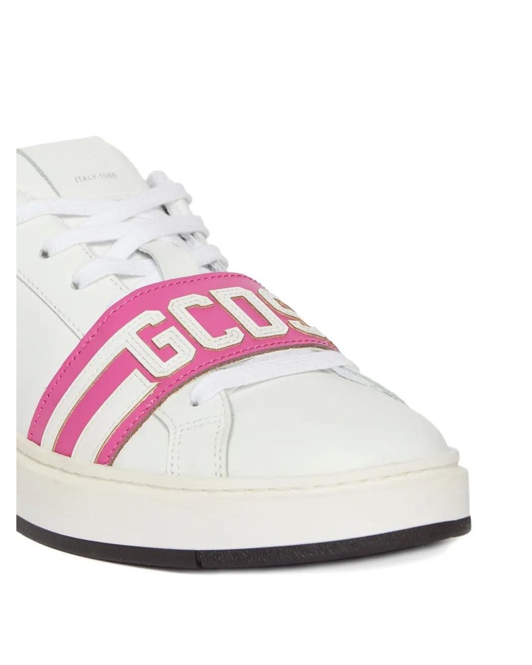 Gcds Pink Logo-Strap Sneakers