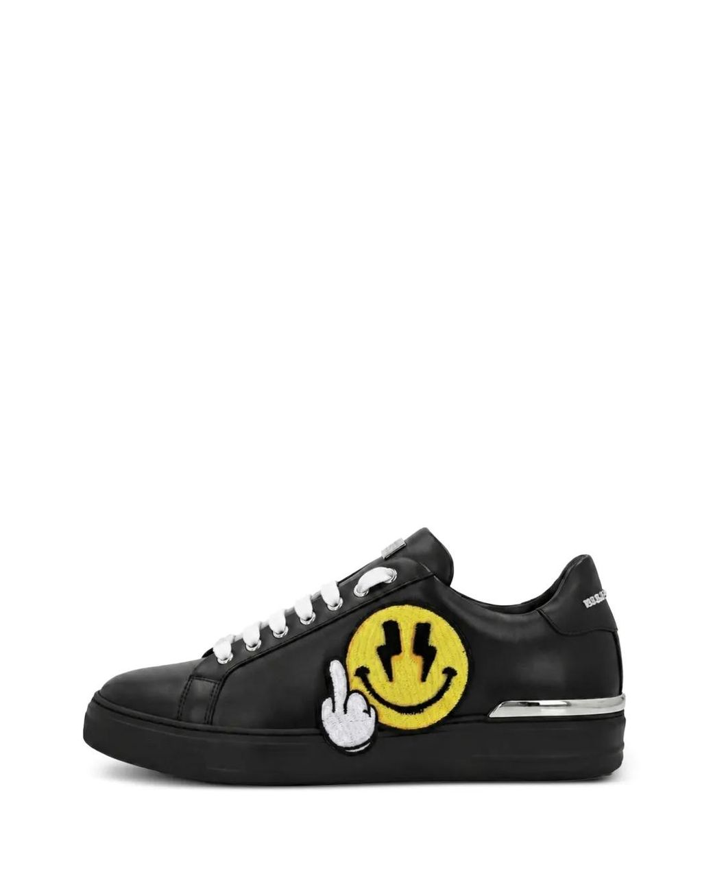 Philipp Plein Black Low-Top Sneakers Smile for men
