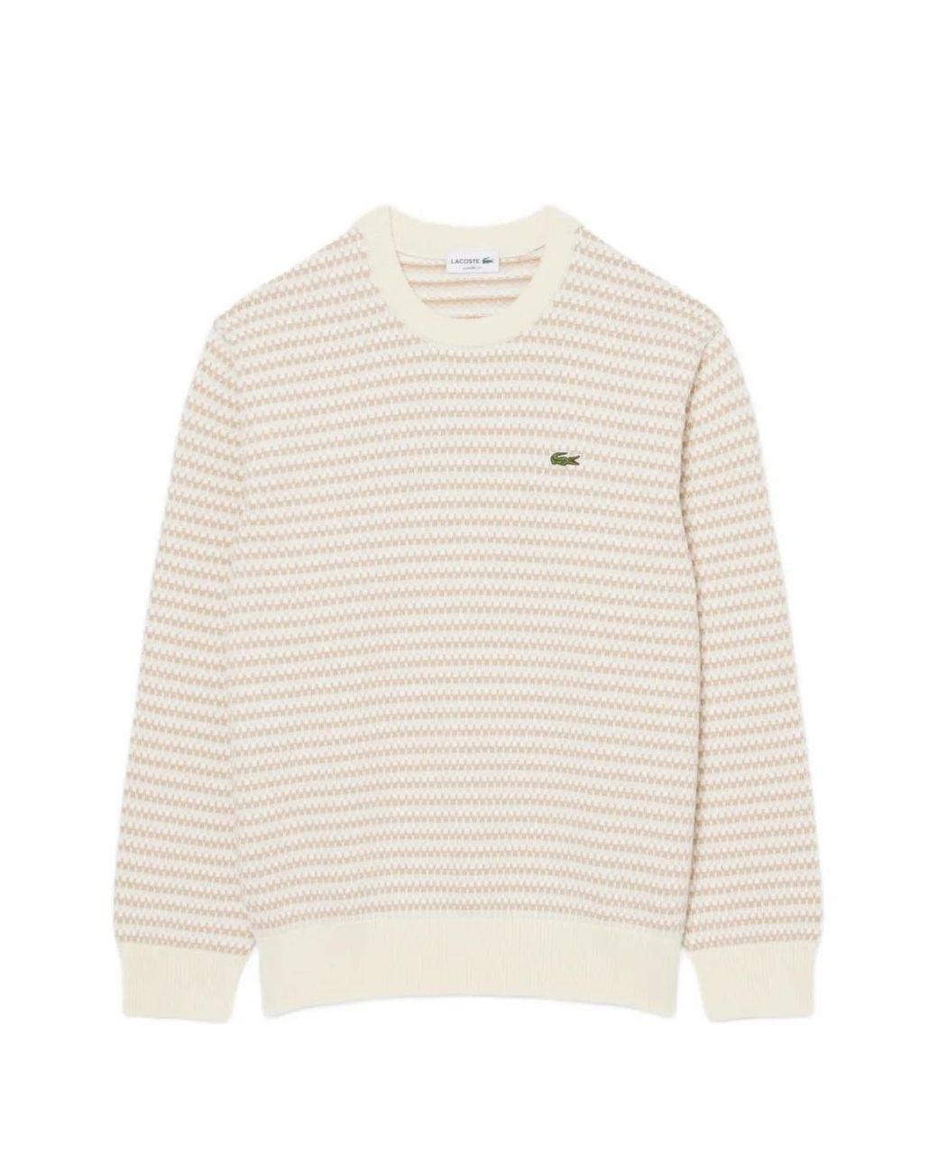 Lacoste Strickpullover Mit Logo-Patch in White für Herren