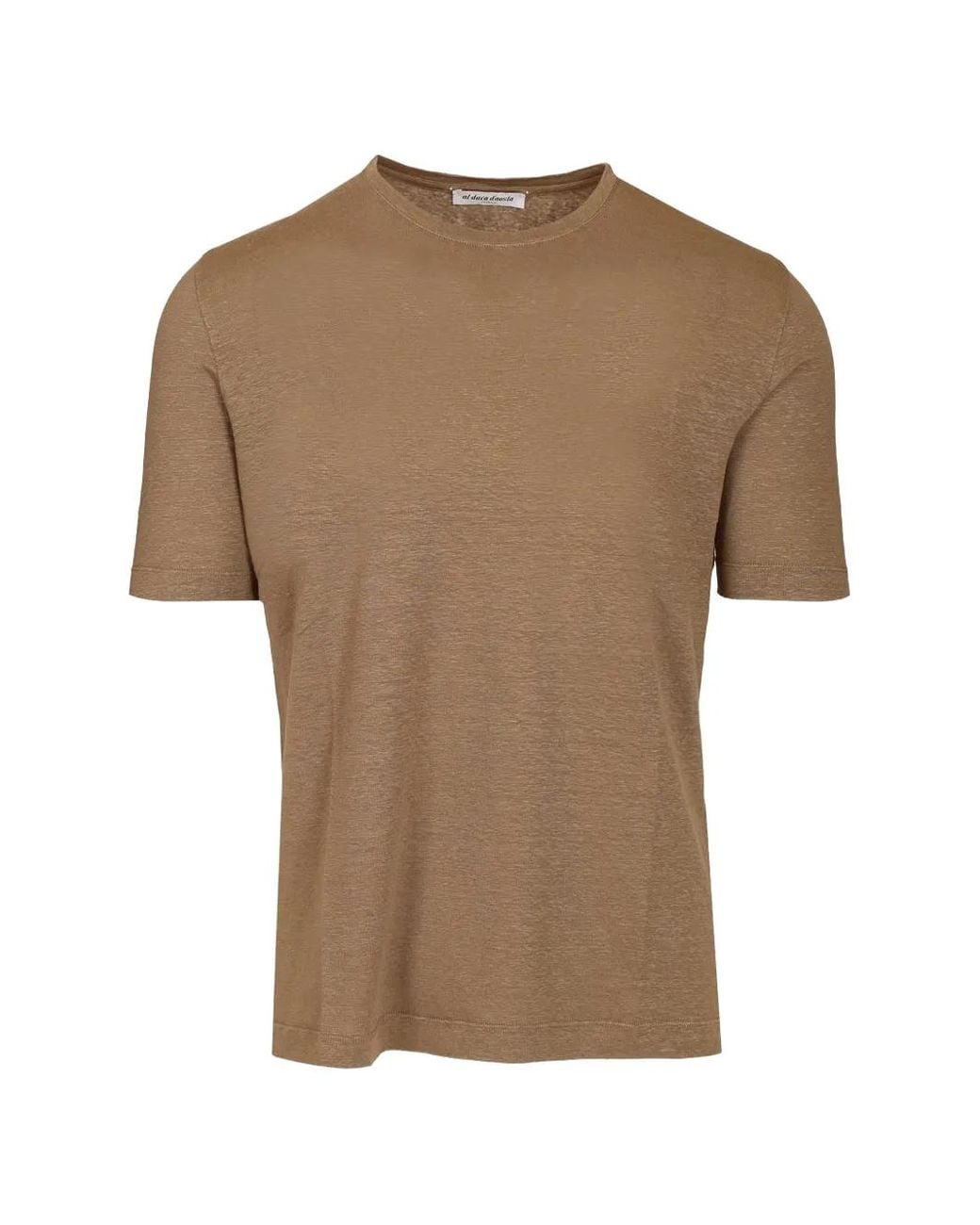 Al Duca D'aosta Brown Crew-Neck T-Shirt for men