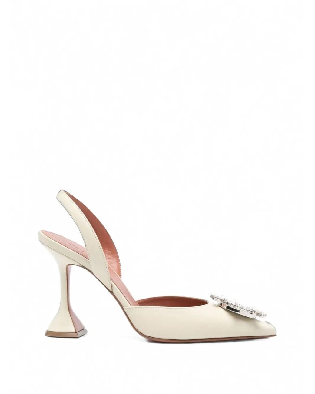 AMINA MUADDI White Begum Crystal-Embellished Pumps