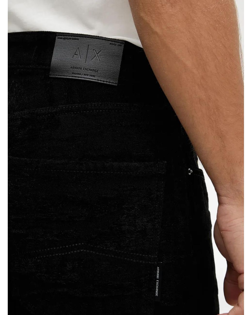 ARMANI EXCHANGE Black Five-Pockets Jeans for men