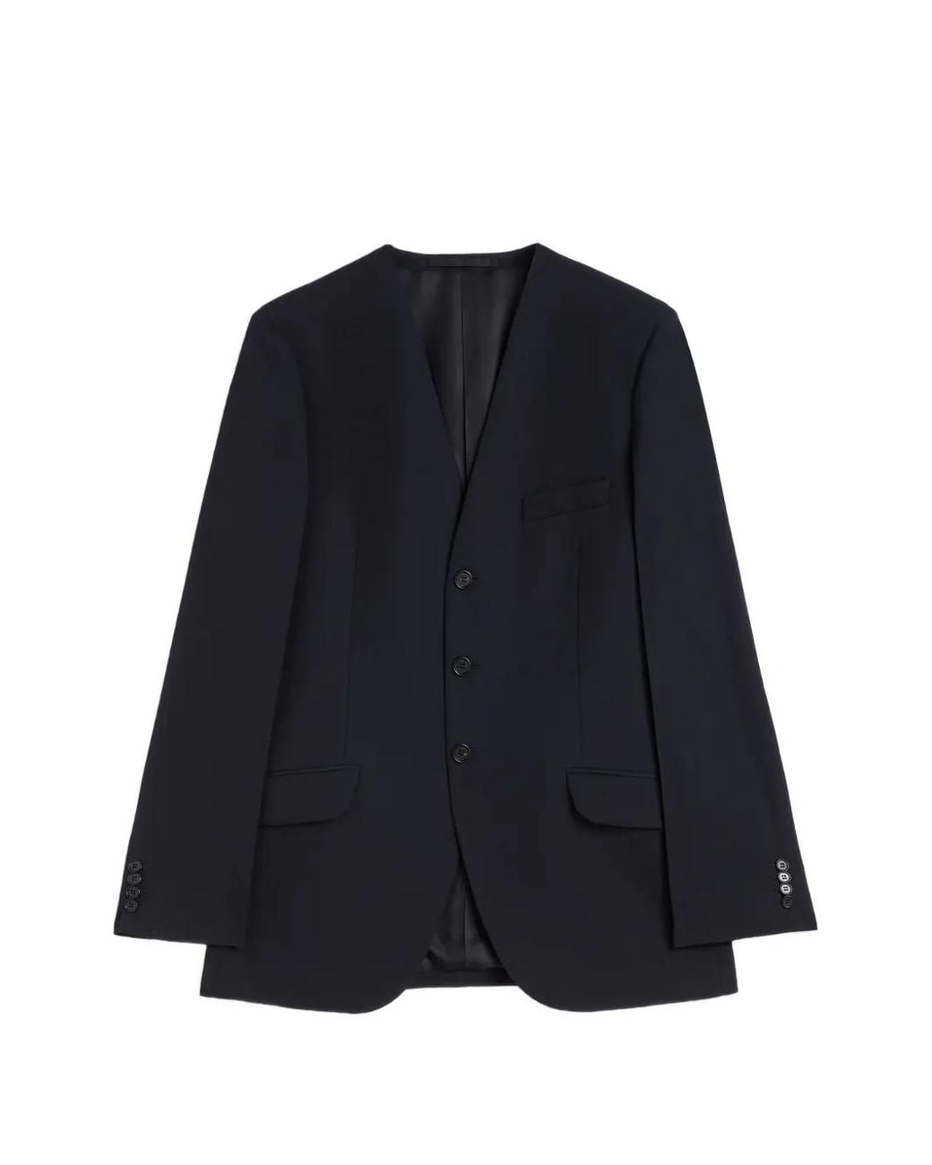 Jil Sander Blue Wool Gabardine Tailored Jacket