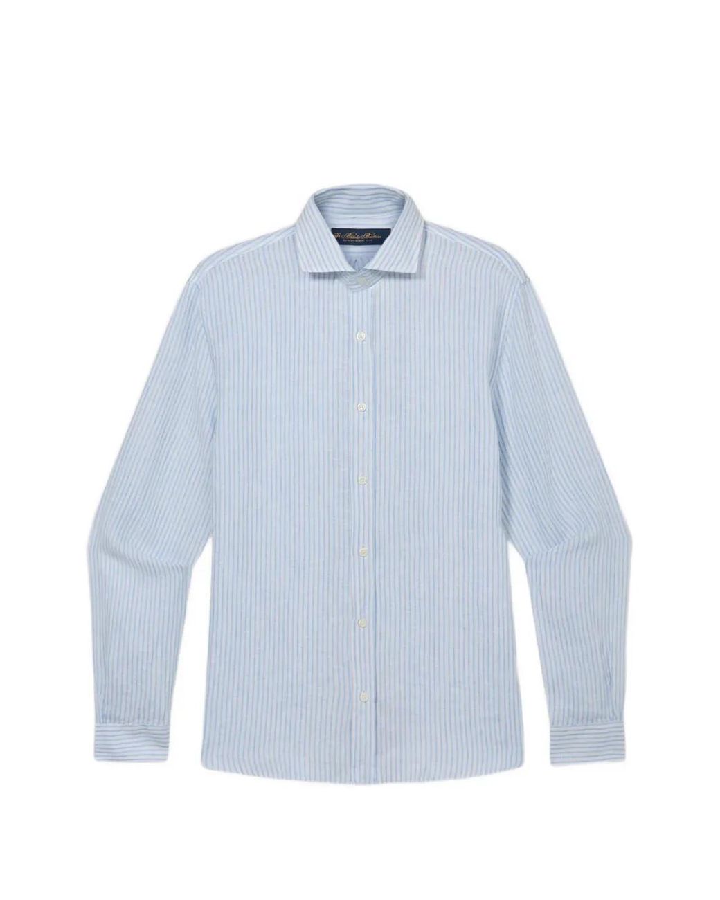 Brooks Brothers Blue Spread-Collar Striped Shirt for men