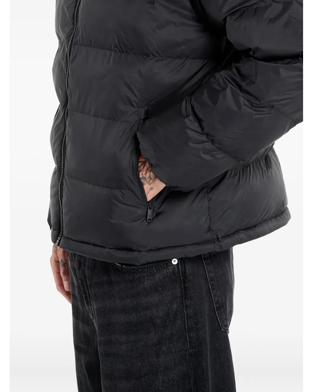 Calvin Klein Gray Hooded Puffer Jacket for men