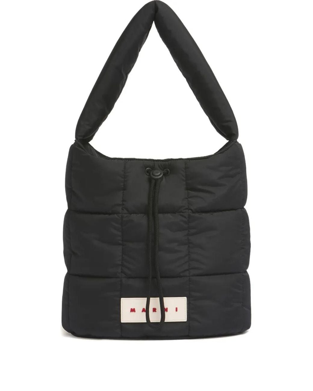 Marni Black Padded-Quilted Shoulder Bag