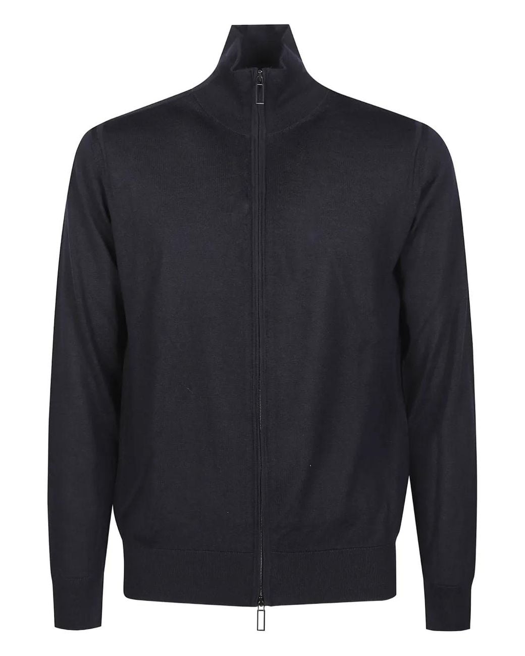 Paolo Pecora Blue Zip Neck Cardigan for men