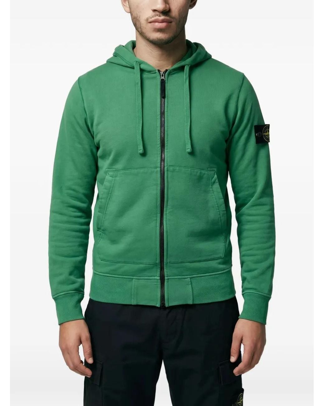 Sudadera Con Parche Del Logo Stone Island de hombre de color Green