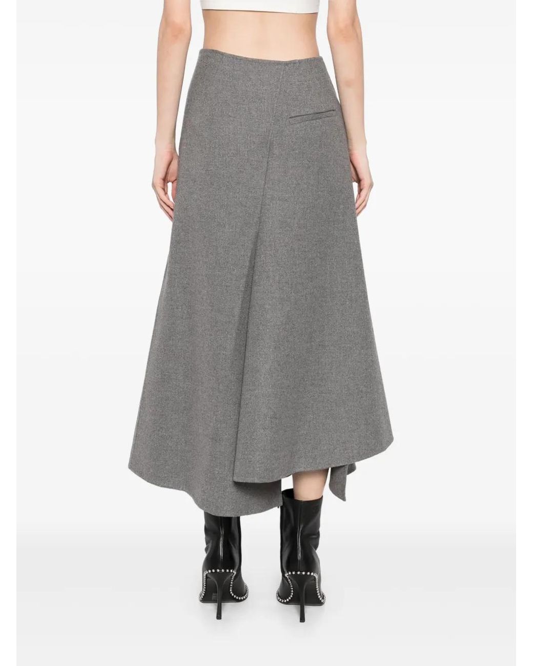 JNBY Gray Asymmetric Skirt