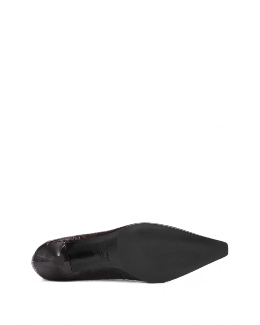 Notabene Brown Emmy Low Crocodile-Embossed Heeled Pumps