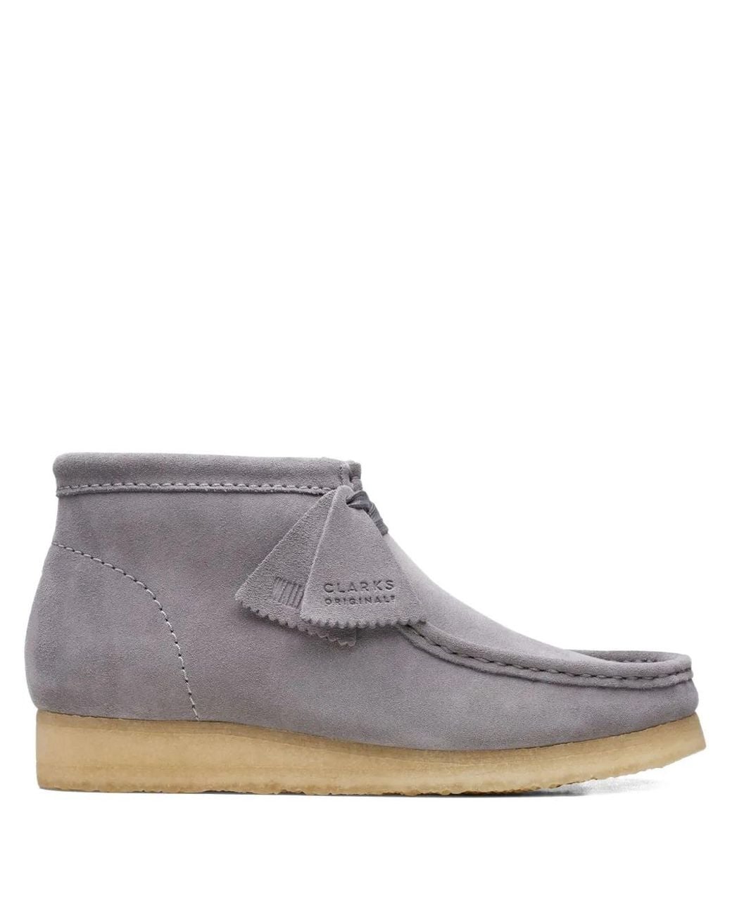 Clarks Gray Wallabee Round-Toe Boots for men