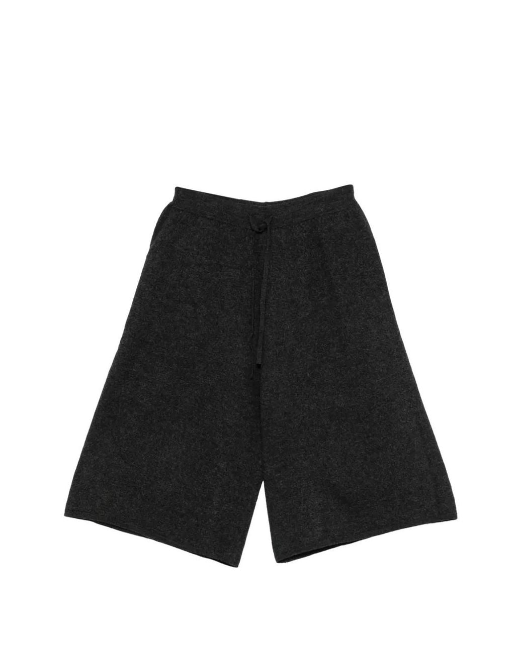 Semicouture Black Drawstring Knee-Length Shorts