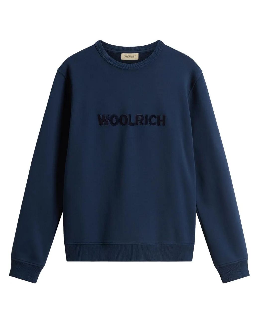 Woolrich Blue Logo-Patch Sweatshirt for men
