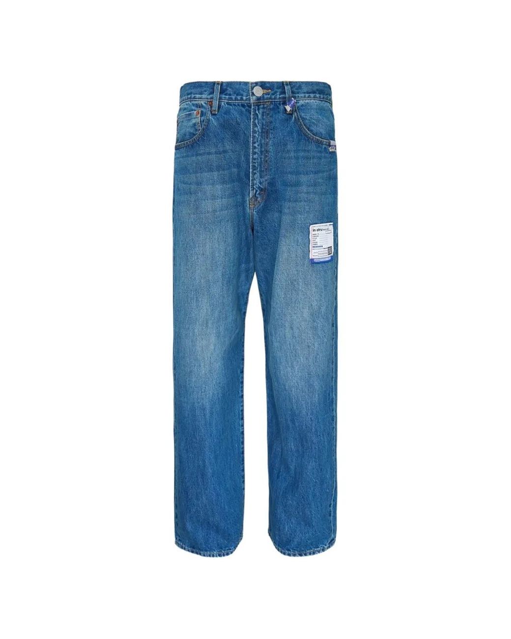 Maison Mihara Yasuhiro Blue Hard-Washed Selvedge Jeans for men