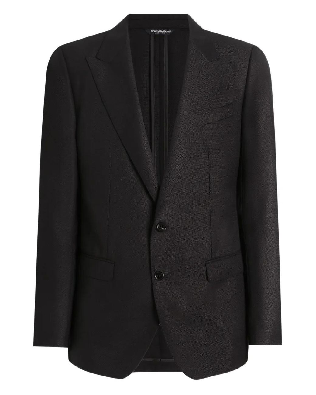 Dolce & Gabbana Black Two-Button Notch-Lapel Jacket for men