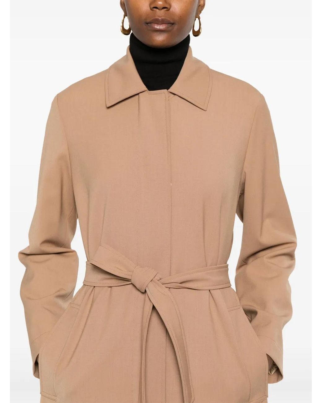 Herno Natural Wool-Blend Raincoat