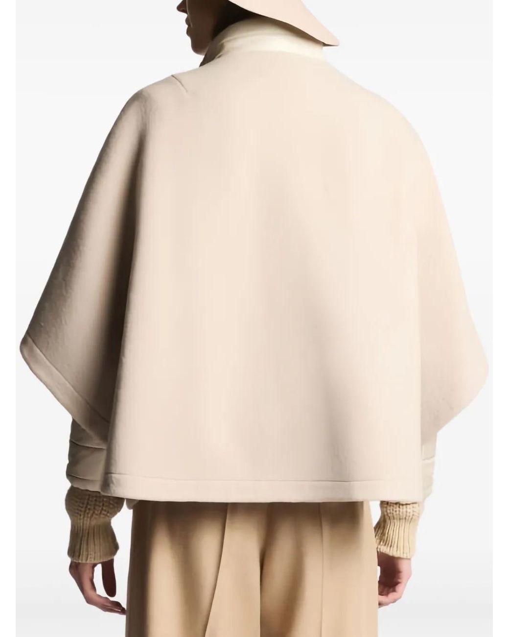 Fay Natural Double-Face Three-Way Cape