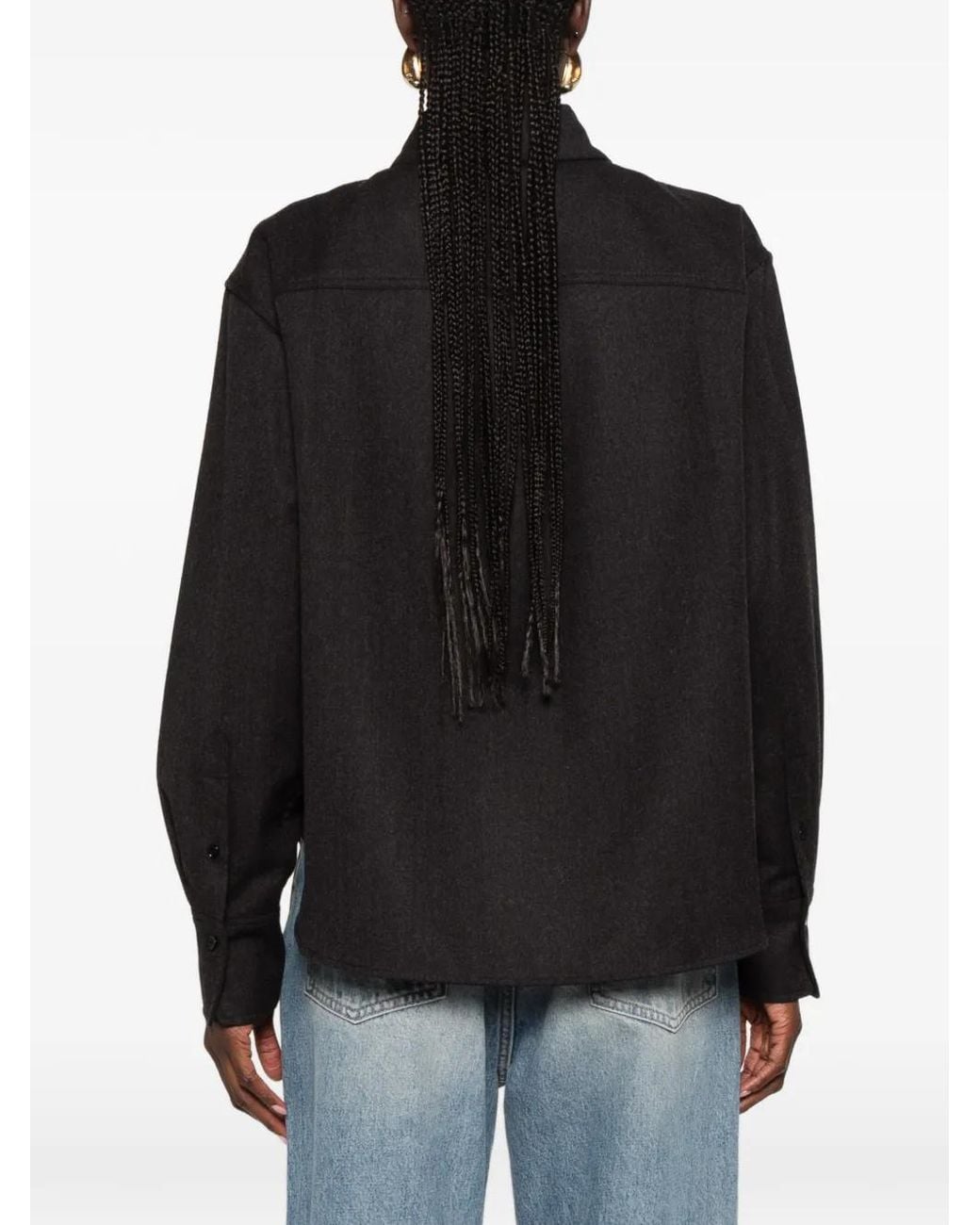 Victoria Beckham Black Flannel Shirt
