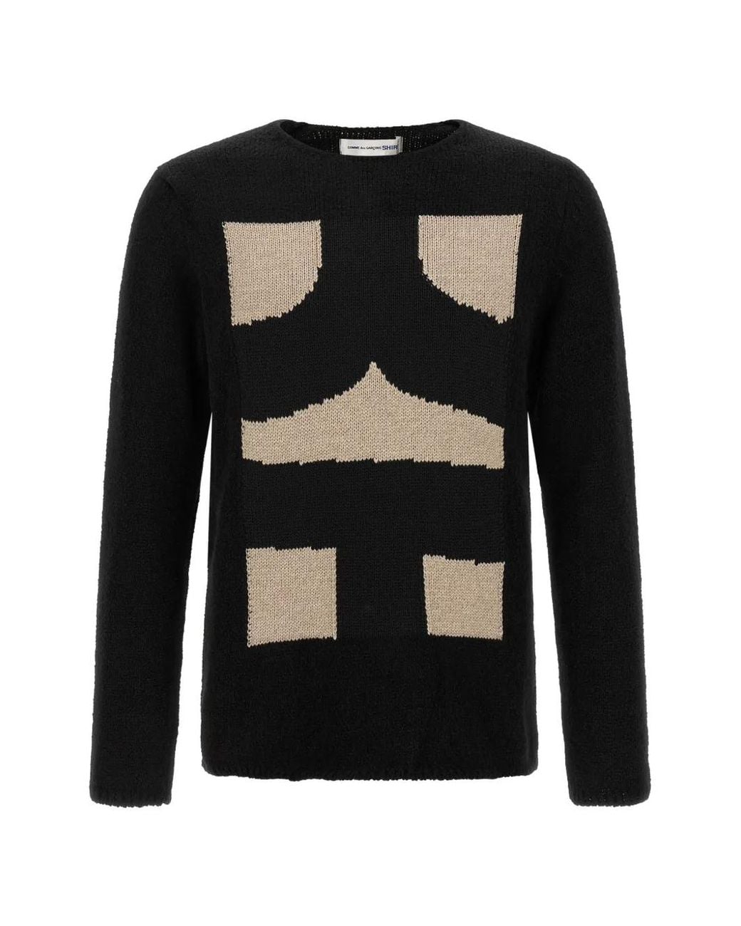 Comme des Garçons Black Intarsia Sweater for men