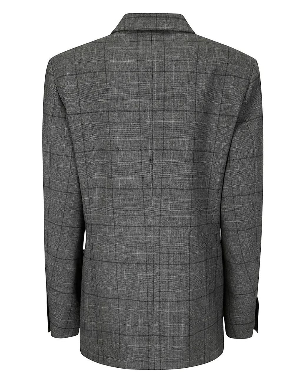 Coperni Black Plaid-Check Pattern Blazer
