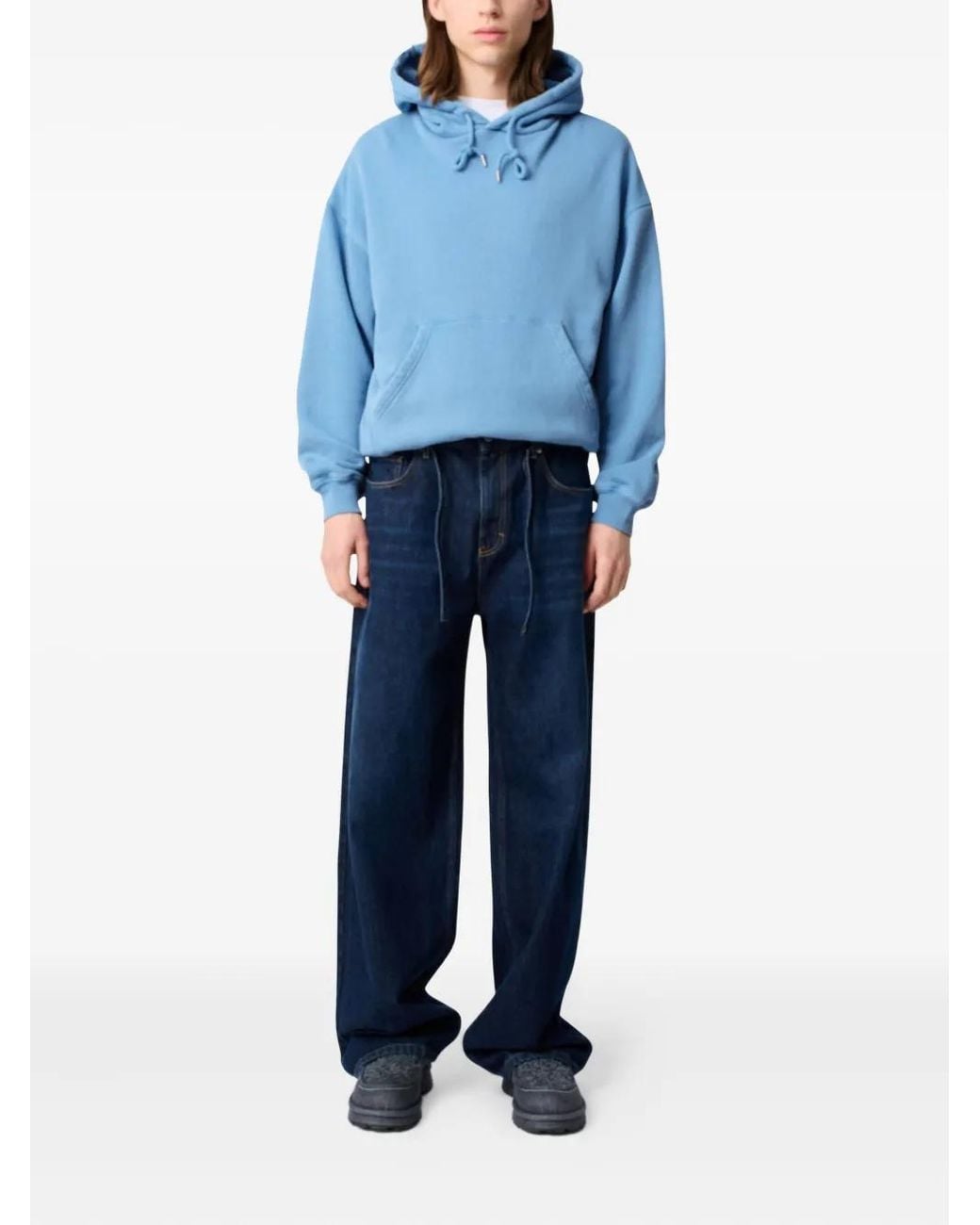 Axel Arigato Blue Cornflower Hoodie With Drop Shoulder for men