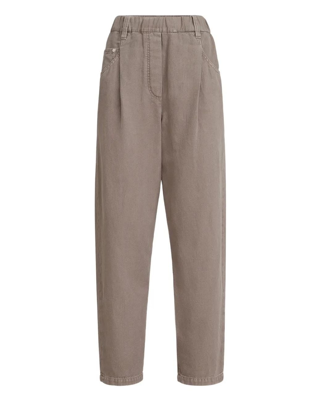 Brunello Cucinelli Gray Pantalone Tinto