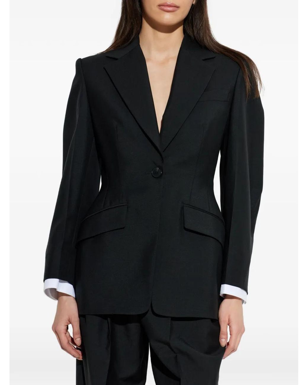 Givenchy Black Single-Breasted Cocoon Jacket