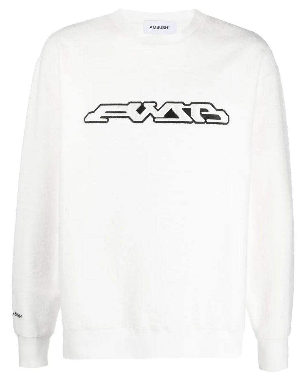 Ambush White Logo-Print Long Sleeves Sweatshirt