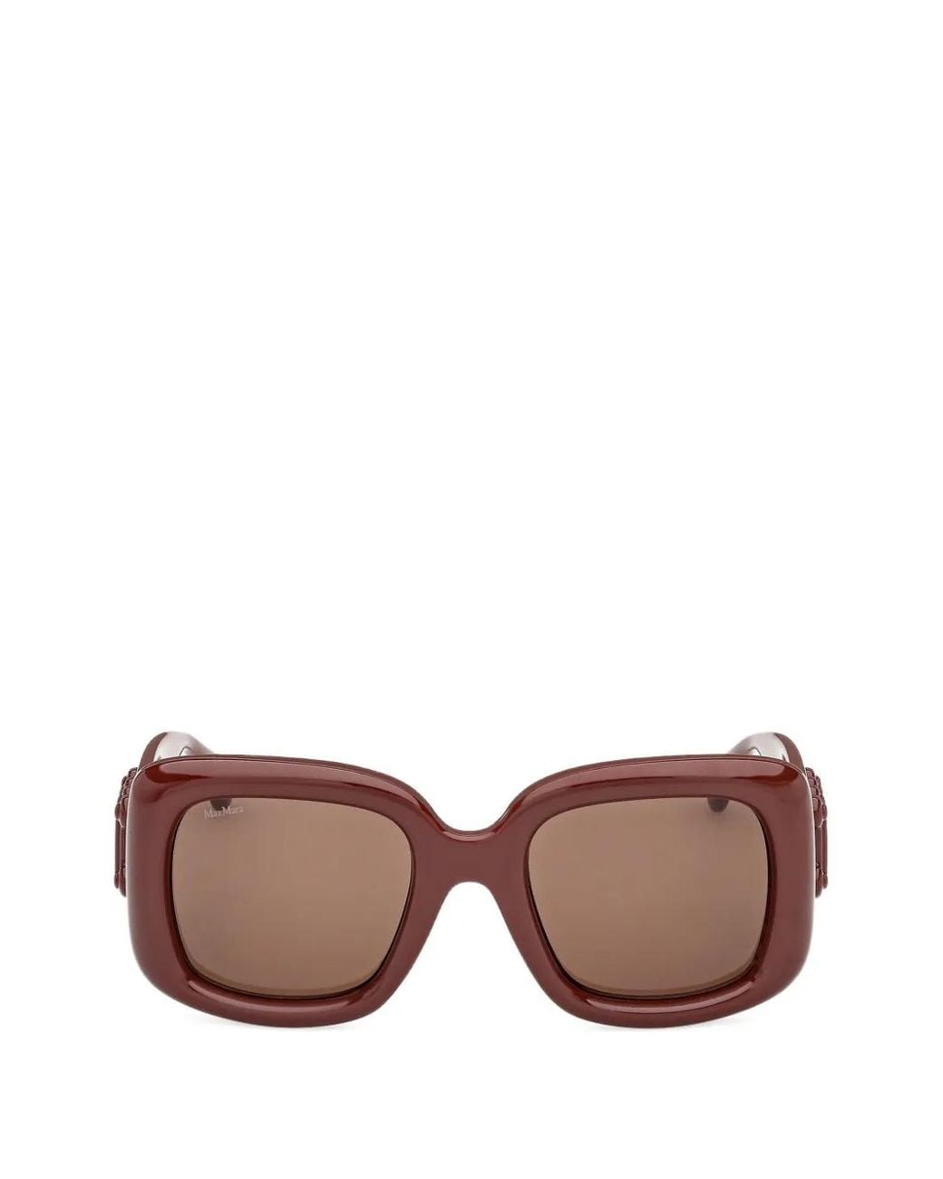 Max Mara Eyewear Pink M-Logo Square-Frame Sunglasses