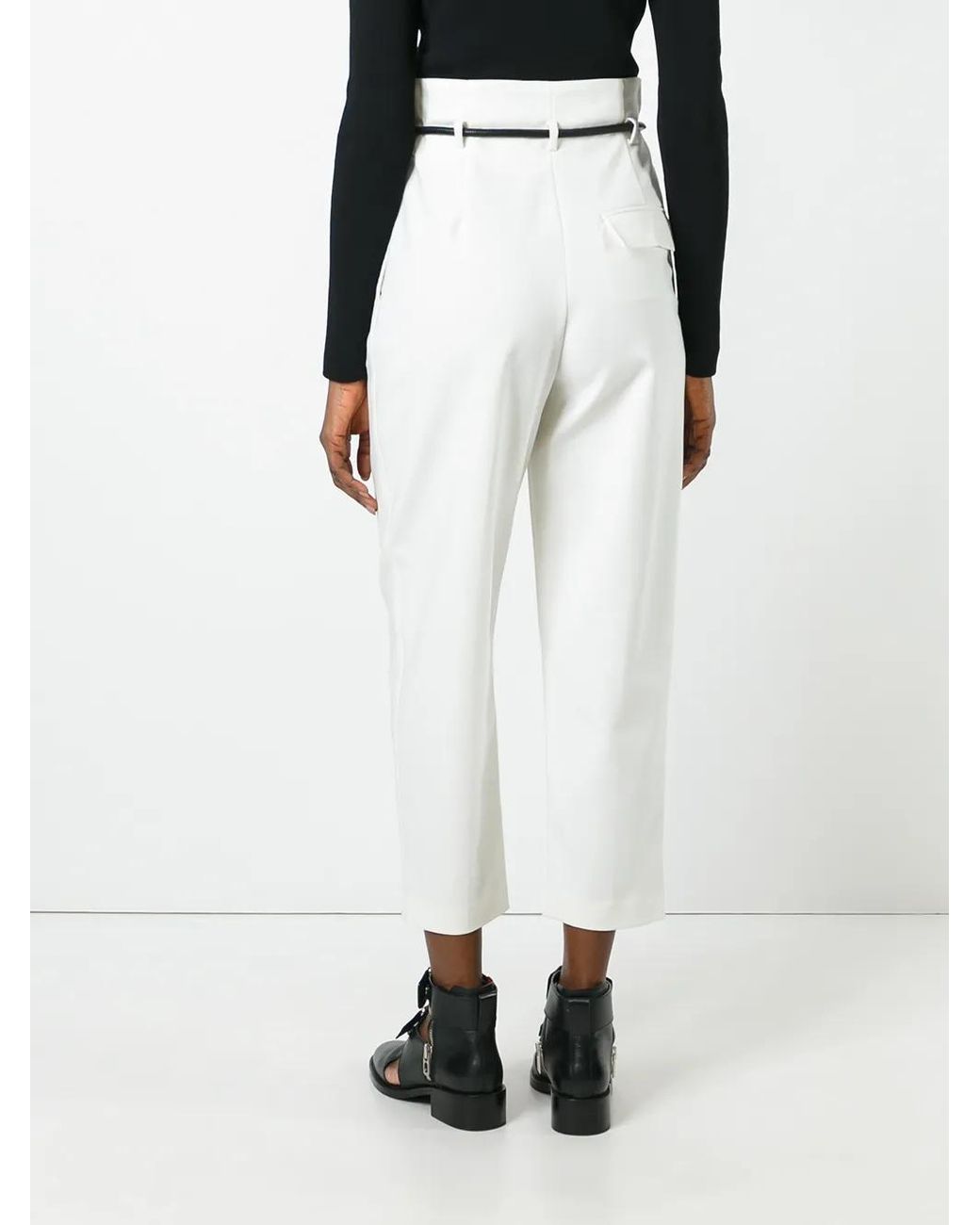 3.1 Phillip Lim White Origami-Pleated Trousers