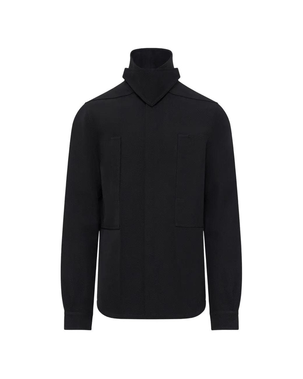 Rick Owens Black Tower Wool Shirt for men