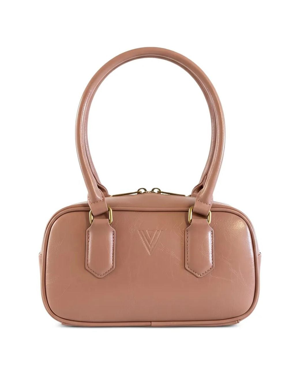 ViCOLO Brown Sac Porté Épaule À Logo Embossé