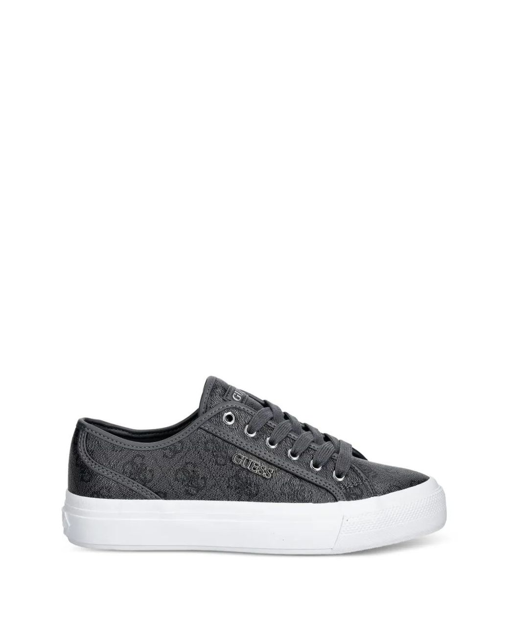 Guess White Jelexa Faux Leather Sneakers