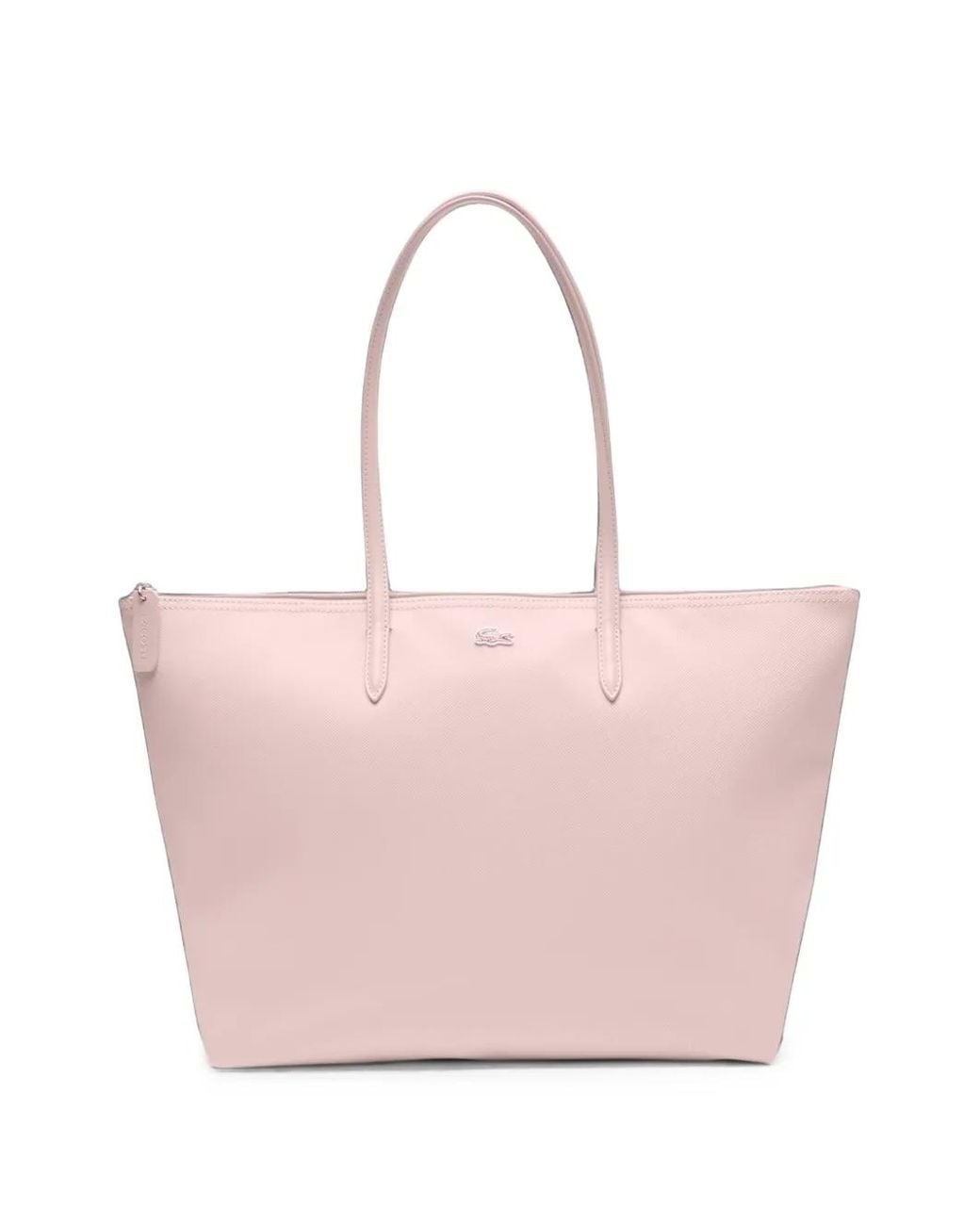 Lacoste Pink Large L.12.12 Concept Logo-Plaque Tote Bag