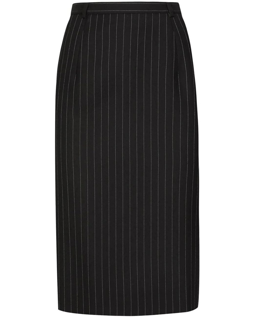 Dolce & Gabbana Black Pinstripe Skirt