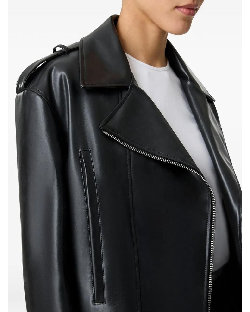 Another Tomorrow Black Moto Jacket
