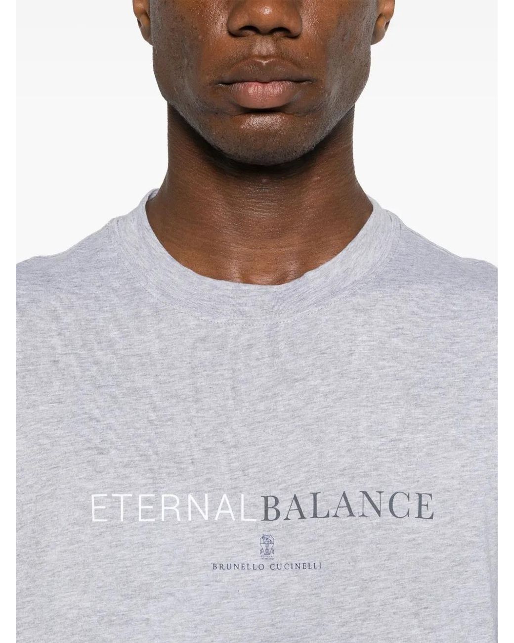 Brunello Cucinelli Blue T-Shirt for men